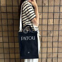 楽天ALTO　楽天市場店☆2024春夏入荷☆ PATOU パトゥ AC0620076 オーガニックコットン バーティカル トートバッグ ショルダーバッグ オーガニックコットン 999B ブラック