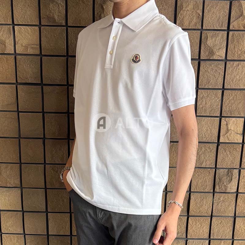【2025春夏物入荷】☆1/30入荷☆MONCLER モンクレール ロゴワッペン カノコ ポロシャツ 8A00009 84556 メンズ 半袖 ホワイト