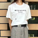 【2025年春夏新入荷】MAXMARA WEEKEND CABINA カビーナ コットン 刺繍 Tシャツ ロゴ レディース 002 ホワイト