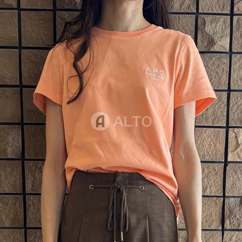 A.P.C. アーペーセー COEZC F26848 ロゴTシャツ 半袖 ロゴ刺繍レディース