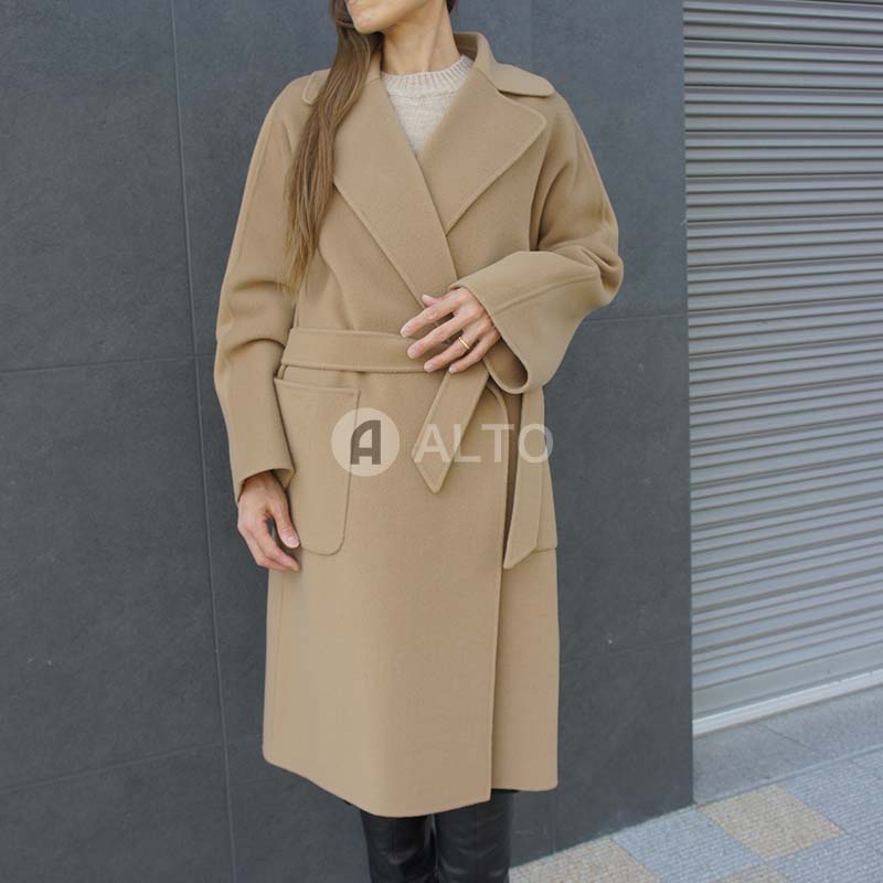 ★出荷の前にプレスをかけて配送★【2023年秋冬新入荷】MAXMARA WEEKEND ROVO ロボウールコート レディース CAMEL/キャメル