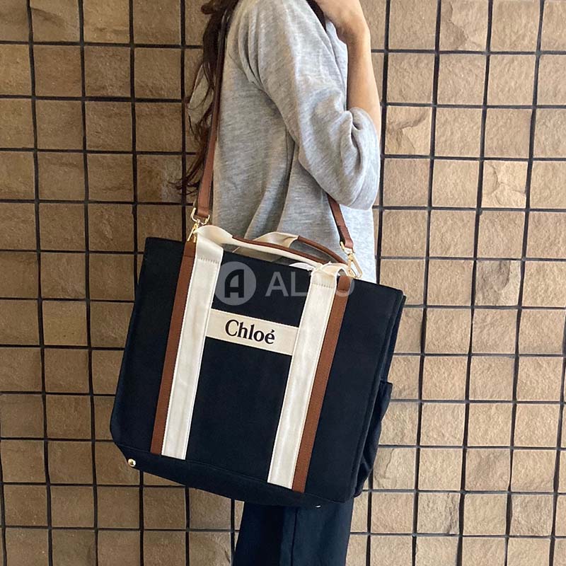 クロエ 革バッグ レディース CHLOE クロエ トートバッグ マザーズバッグ チェンジングバッグ C90411 09B ブラック