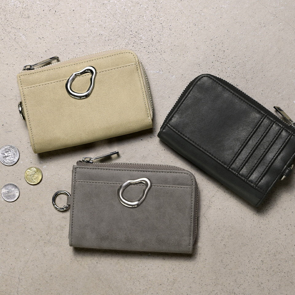 フラグメントケース レディース フラグメント カードケース 小銭 コイン 財布 ミニ財布 コンパクト キーケース スエード調 アースラ