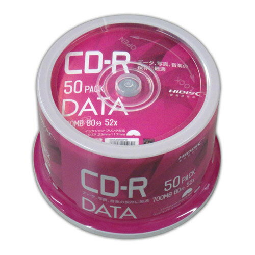 HIDISC CD-R データ用 700MB 80分 52倍速 50