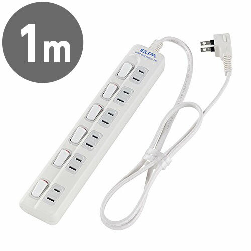 ELPA ���å� ���ץ쥹���å� 6�ĸ� 1m WLS-610EB(W)