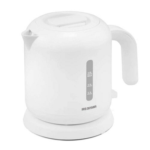 アイリスオーヤマ 電気ケトル ベーシックタイプ 0.8L ホワイト IKEB-800-W