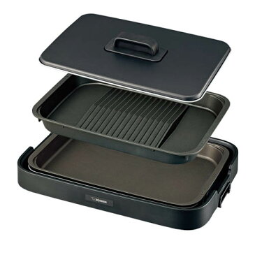 【取寄品】 象印マホービン ホットプレート やきやき 2枚プレート 深型 ブラック EA-KE20-BA【送料無料(一部地域除く)】