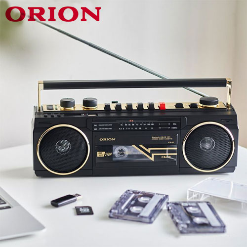 ORION ステレオラジオカセット Bluetooth機能搭載 ブラック SCR-B3 BK オリオン ラジカセ ラジオ カセットテープ 録音 mp3『送料無料（一部地域除く）』