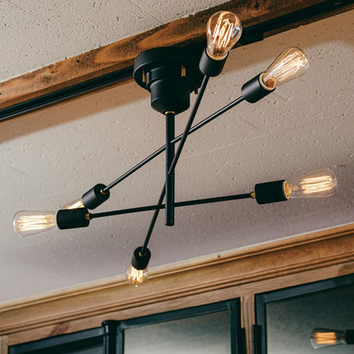 『ポイント10倍』『取寄品』インターフォルム 天井照明 Astre アストル シーリングライト 6灯 レトロ球付 LT-2677 多灯 リビング 寝室 おしゃれ...