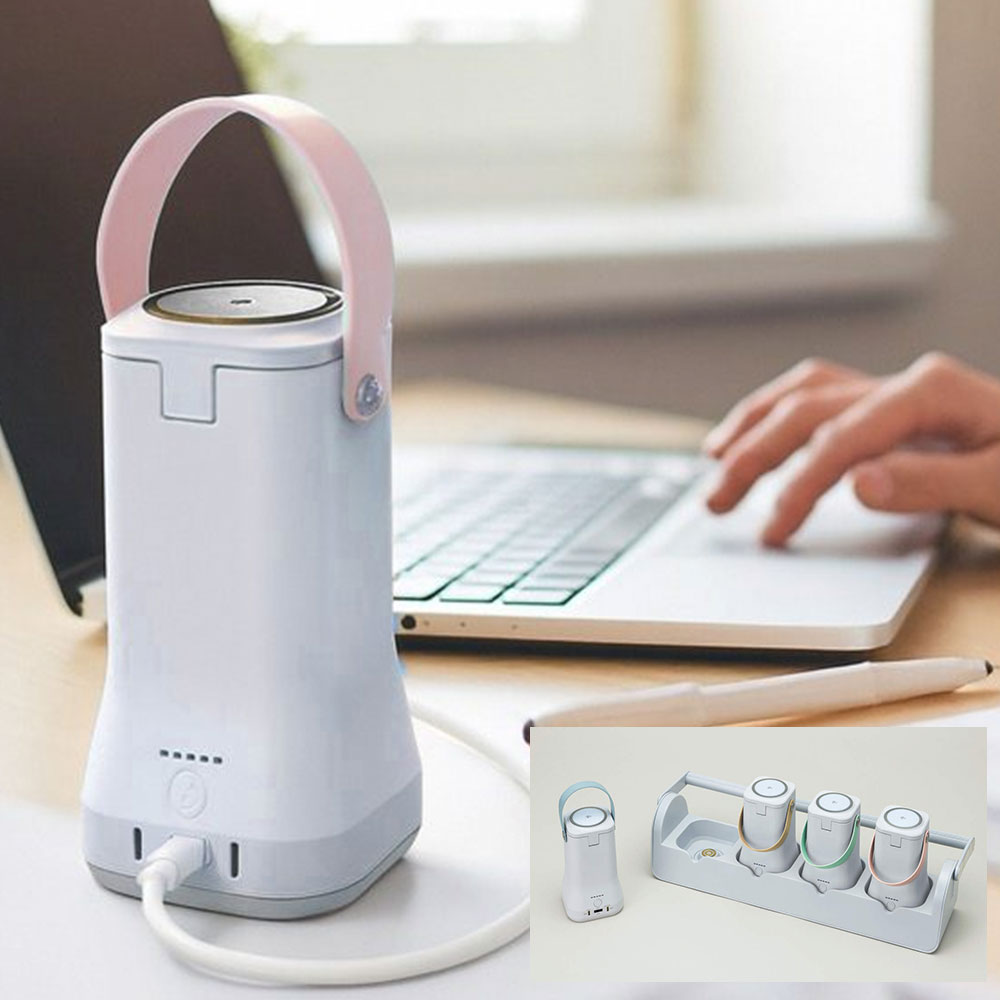 ポータブル電源 ポポフミニ4台セット STPP-80A-CW-4 シーテック 80Wh×4 USB-C Qi2対応 チャージステーション付『代引不可』『送料無料（一部地域除く）』