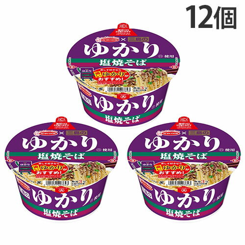 『賞味期限：25.12.24』カップ麺 三島のゆかり使用 塩焼そば 80g 12個 エースコック