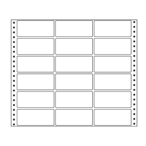 ラベルシール MX13A タックシール (連続ラベル) レギュラータイプ 500折【代引不可】【送料無料（一部地域除く）】