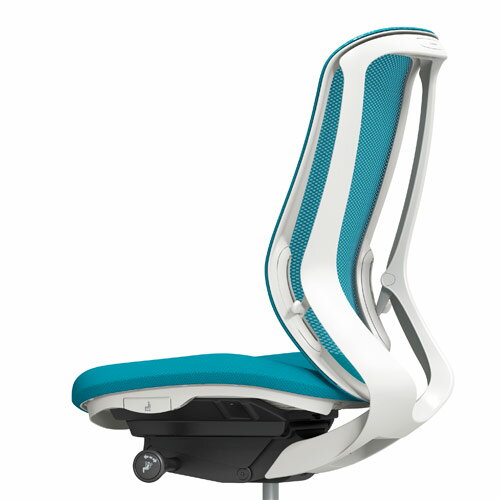 オカムラ チェア Sylphy(シルフィー) 肘なし 背メッシュ ハイ ホワイトボディ 樹脂脚 ブルーグリーン C635XW-FMR6 [テレワーク 在宅ワーク 在宅勤務 リモートワーク 自宅用オフィスチェア SOHO スマートオフィス] 『代引不可』『返品不可』