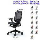 『期間限定ポイント5倍』『受注生産品』 オカムラ チェア コンテッサ セコンダ ハイバック ブラックフレーム ブラックボディ 座メッシュ 可動肘 ランバーサポート付 ハンガー付 CC82MS 『代引不可』『送料無料（一部地域除く）』