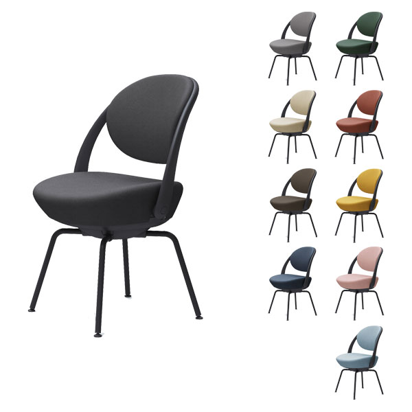 『ポイント10倍』オカムラ チェア パラベル カバーリングタイプ ブラックボディ スチール4本脚 インターロック布 8CBAGS[ PARABEL オフィスチェア テレワーク 在宅勤務 ]『代引不可』『送料無料（一部地域除く）』