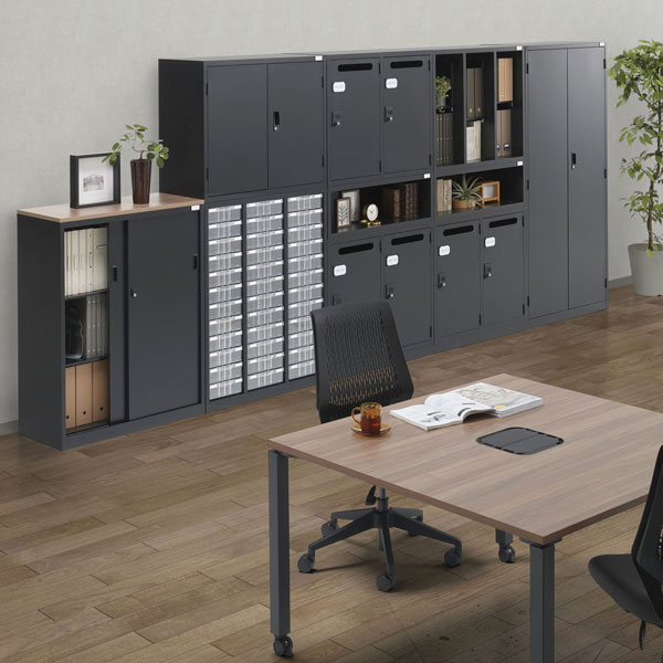 生興 ASKシリーズ 1段オープン書庫 ブラック 上下兼用 W880×D400×H300mm ASK-31K [ オフィス家具 収納 収納家具 書庫 スチール書庫 ]『代引不可』『送料無料(一部地域除く)』 [2]