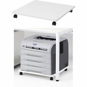 『ポイント5倍』 Garage プリンター台 キャスター付き YY-066PRL 白 ホワイト 【代引不可】【送料無料..