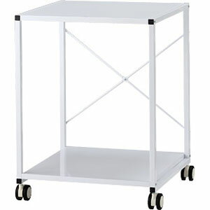 『ポイント5倍』 Garage プリンターラック2段 YS-75 白 ホワイト『代引不可』『送料無料（一部地域除く..