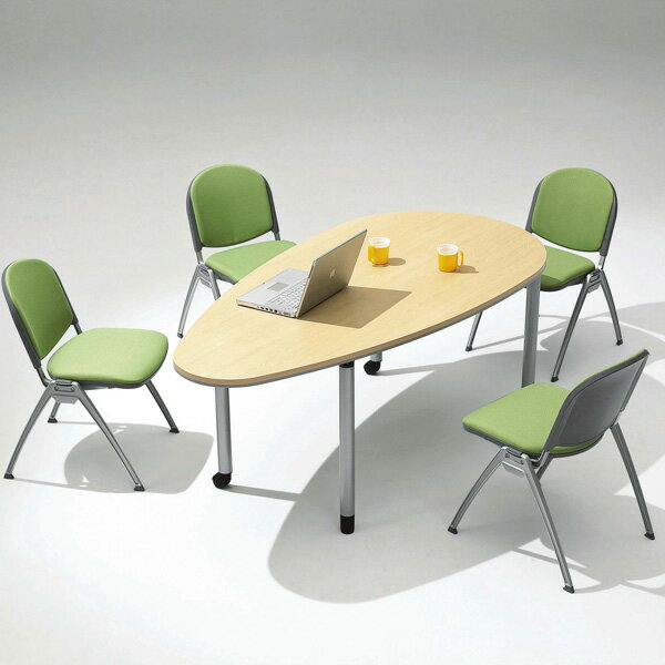 【エントリーでポイント10倍】『ポイント5倍』 『受注生産品』生興 テーブル ET型会議用テーブル 卵型 W1800×D900×H700 ET-1890EA『代引不可』【送料無料(一部地域除く)】