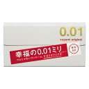 従来のゴム製ではなく、生体適合性の高いポリウレタン素材の製品です。・0.01ミリの薄さを実現しています。（標準的な薄さ18ミクロン）・ゴム特有のにおいが全くありません。・熱伝導性に優れ、肌のぬくもりを瞬時に伝えます。・表面がなめらかなので、自然な使用感が得られます。・天然ゴムアレルギーの方におすすめします。・個包装は、開封しやすいブリスターパック。・開封上面(オモテ)が女性側になっていますので、取り出してそのまま装着できます。【広告文責】株式会社ワンステップTEL：0570-043-333【メーカー名】相模ゴム工業株式会社【区分】マレーシア製・管理医療機器医療機器製造販売承認番号：14500BZZ00151000■商品詳細メーカー名：相模ゴム工業シリーズ名：オリジナル内容量：5個入カラー：無色透明材質：ポリウレタン購入単位：1箱配送種別：在庫品【検索用キーワード】4974234619245 SK5361 sk5361 サガミ オリジナル 001 5個入 さがみ 相模 相模ゴム 相模ゴム工業 相模ゴム工業株式会社 コンドーム ゴム 避妊具 避妊用 男性用 0.01ミリ ゼロゼロワン ゼロゼロイチ 薄い うすい ポリウレタン ラテックスアレルギー 天然ゴムアレルギー