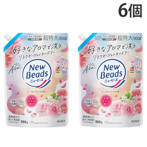 ニュービーズ 液体 ローズ＆マグノリアの香り 詰め替え 花王 900g×6個