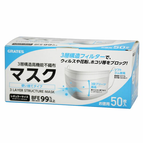 マスク 不織布 50枚 大人用