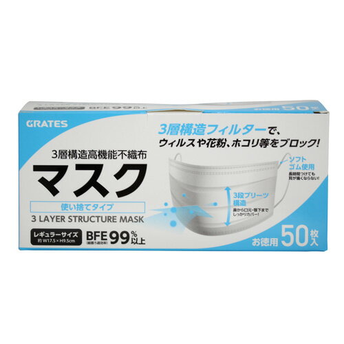 マスク 不織布 50枚 大人用