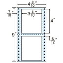 ラベルシール 東洋印刷 MT4A タックシール (連続ラベル) レギュラータイプ 1000折【代引不可】【送料無料（一部地域除く）】