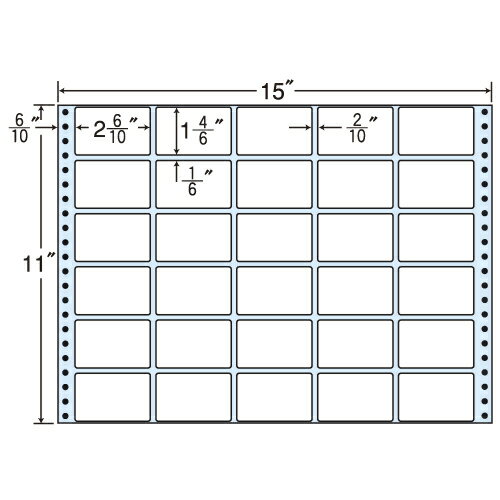 ラベルシール MT15B タックシール (連続ラベル) レギュラータイプ 500折【代引不可】【送料無料（一部地域除く）】