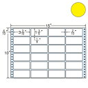 ラベルシール 東洋印刷 M15FY タックシール (連続ラベル) カラータイプイエロー 500折【代引不可】【送料無料（一部地域除く）】