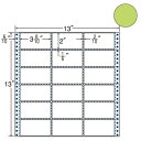 ラベルシール 東洋印刷 M13AG タックシール (連続ラベル) カラータイプグリーン 500折【代引不可】【送料無料（一部地域除く）】