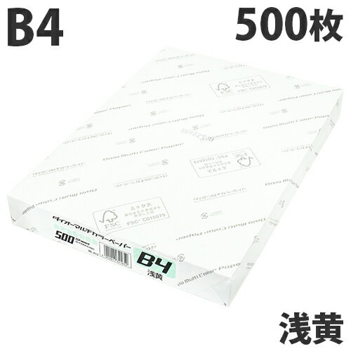 【FSC認証】カラーコピー用紙 ダイオーカラーマルチペーパー B4 浅黄(ライトブルー)500枚 水 青 チラシ DM 案内状 掲示物 配布物 カラーペーパー エコ 森を守る