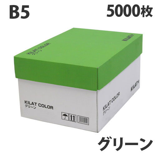 B5 Size Paper - カラーコピー用紙 グリーン B5 5000枚【送料無料（一部地域除く）】