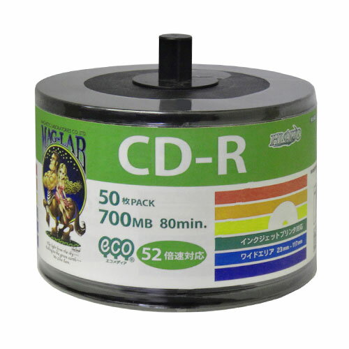 HIDISC CD-R 【50枚】 52倍速 700MB HDCR80GP5