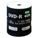 ■商品詳細用途：データ用DVD-R（1回記録用）型番：DR47JNP100_BULK記録容量：4.7GB記録速度：1-16倍速対応ケース：なし（eco：紙巻きシュリンクパック）レーベル：ホワイトワイドプリンタブル（インクジェットプリンタ対応）　　　　　　　　※仕様表記なし印刷範囲：23mm-117mm購入単位：1個配送種別：在庫品【検索用キーワード】DVD-R データ用 100枚　DR47JNP100_BULK 4984279120316