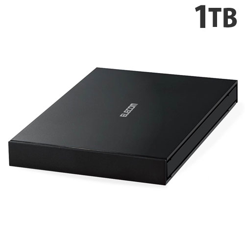 エレコム 外付けポータブルSSD 1TB ブラック ESD-EJ1000GBKR ポータブル SSD 録画 記録 テレビ パソコン プレステ『代引不可』『送料無料（一部地域除く）』