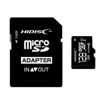 HIDISC microSDXCカード CLASS10 UHS-1対応 128GB HDMCSDX128GCL10UIJP3 マイクロSDカード