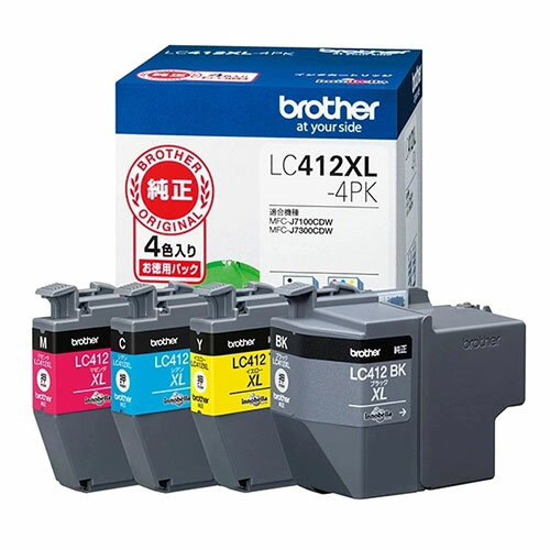 BROTHER インクカートリッジ 4色パック 純正 LC412XL-4PK 大容量『送料無料（一部地域除く）』