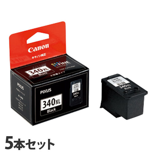 캐논 순정 잉크 BC-340XL 블랙 대용량 5 개 세트 CANON 순정품 잉크 잉크 카트리지 프린터 용 [무료 배송 (일부 지역 제외)]
