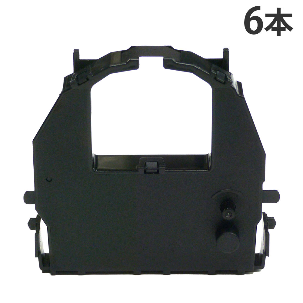富士通 インクリボン 汎用品 DPK3800 リボンカセット黒(2)タイプ汎用品(サブリボン非対応) 6本『代引不可』『送料無料（一部地域除く）』