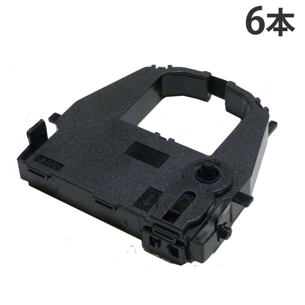 富士通 インクリボン 汎用品 DPK3800 リボンカセット黒 タイプ汎用品 6本『代引不可』『送料無料（一部地域除く）』