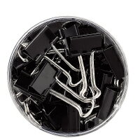 ダブルクリップ ブラック 小 19mm 80個(40個×2ケース)