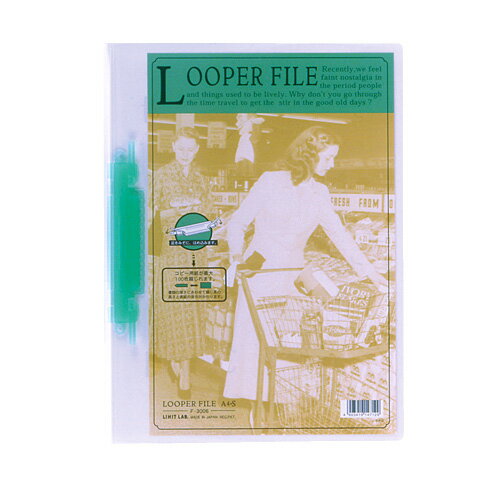 リヒトラブ ルーパーファイルA4タテ背幅6mm F-3006 緑