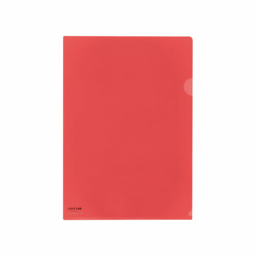 LIHITLAB クリヤーホルダー A4 赤 5枚入