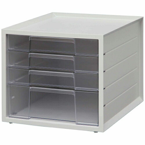 アイリスオーヤマ レターケース A4 浅型3段+深型1段 ホワイト LCJ-4D