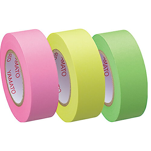 ヤマト メモックロールテープ 蛍光カラー 詰替用 15mm ローズ/レモン/ライム RK-15H-B ロール付箋 ロールふせん 全面粘着