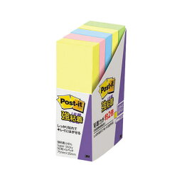 3M ふせん ポストイット 強粘着 75×25mm パステルカラー混色 90枚×5冊入 500-5SSAP スリーエム post-it 付箋 粘着メモ