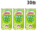 サンガリア メロンクリームソーダ 190g×30缶 缶ジュース 飲料 ドリンク サイダー 炭酸飲料 炭酸ジュース 炭酸水 ソフトドリンク 缶 ラムネソーダ