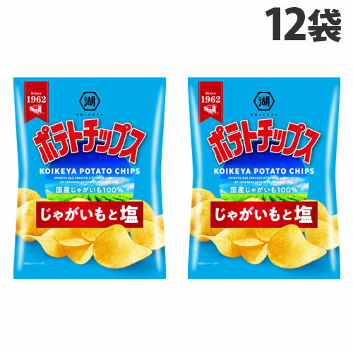 【エントリーで全品ポイント10倍】コイケヤ ポテトチップス じゃがいもと塩 60g×12袋 食品 お菓子 菓子 スナック菓子 ポテチ