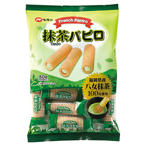 七尾製菓 フレンチ抹茶パピロ 80g